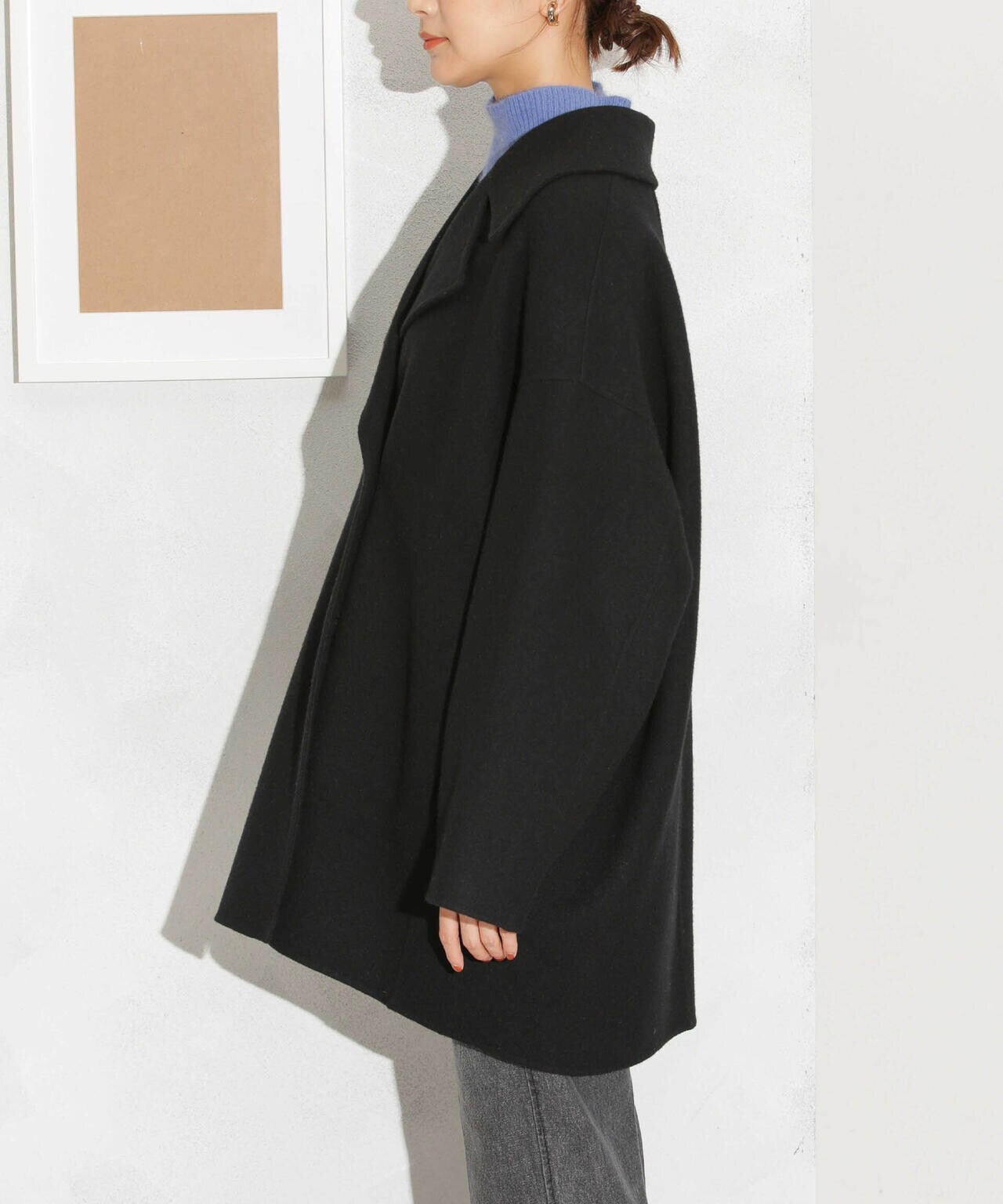 スーパー140ウールリバーミドルコート