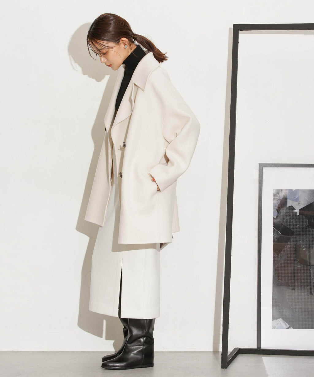 スーパー140ウールリバーミドルコート