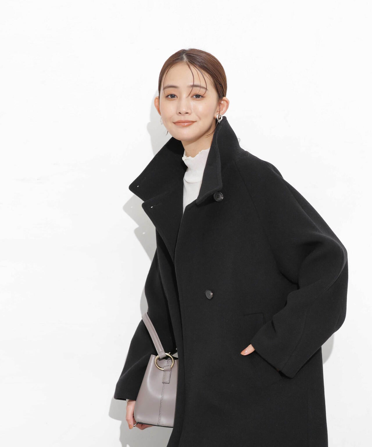 スタンドカラーコート