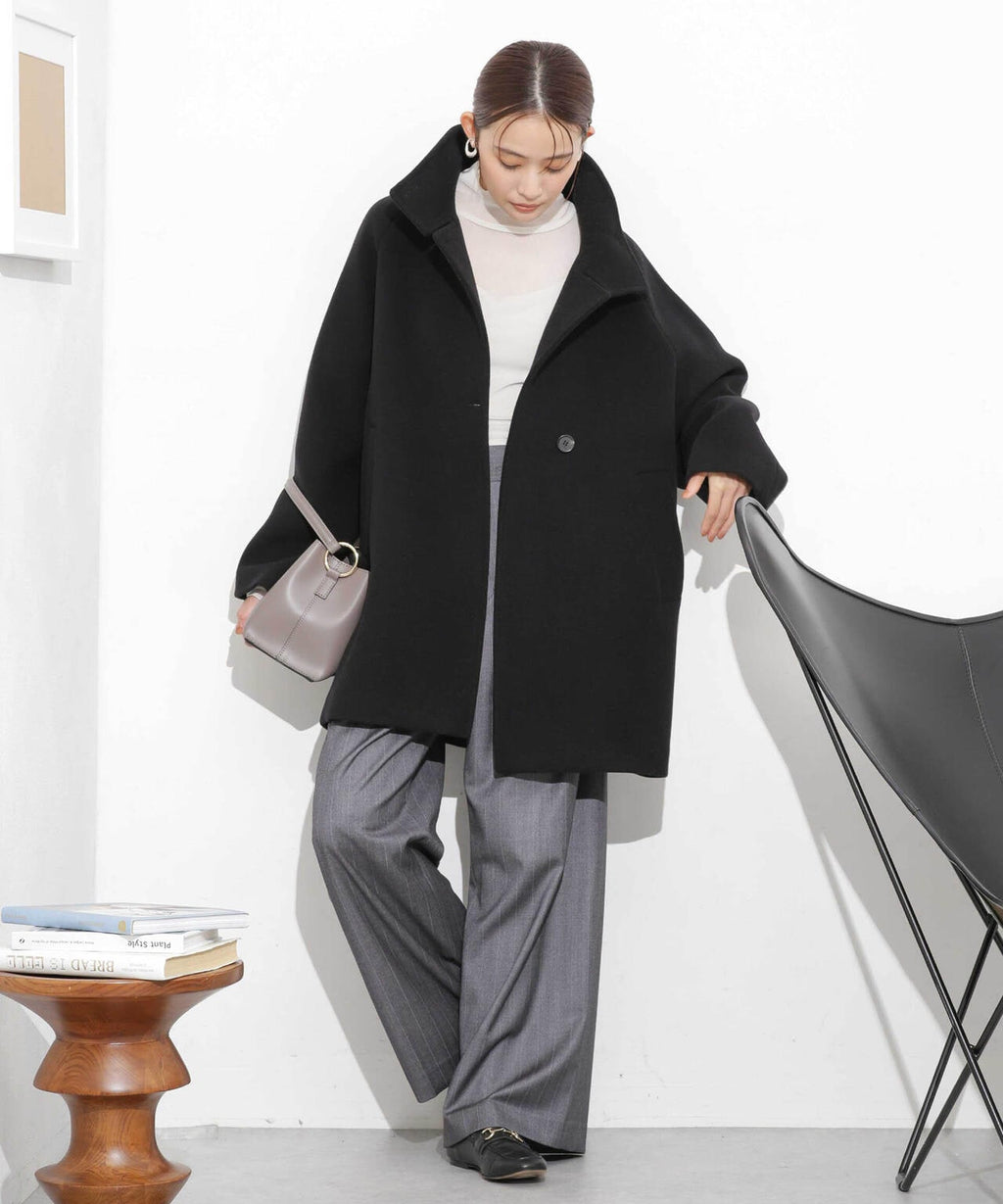 スタンドカラーコート