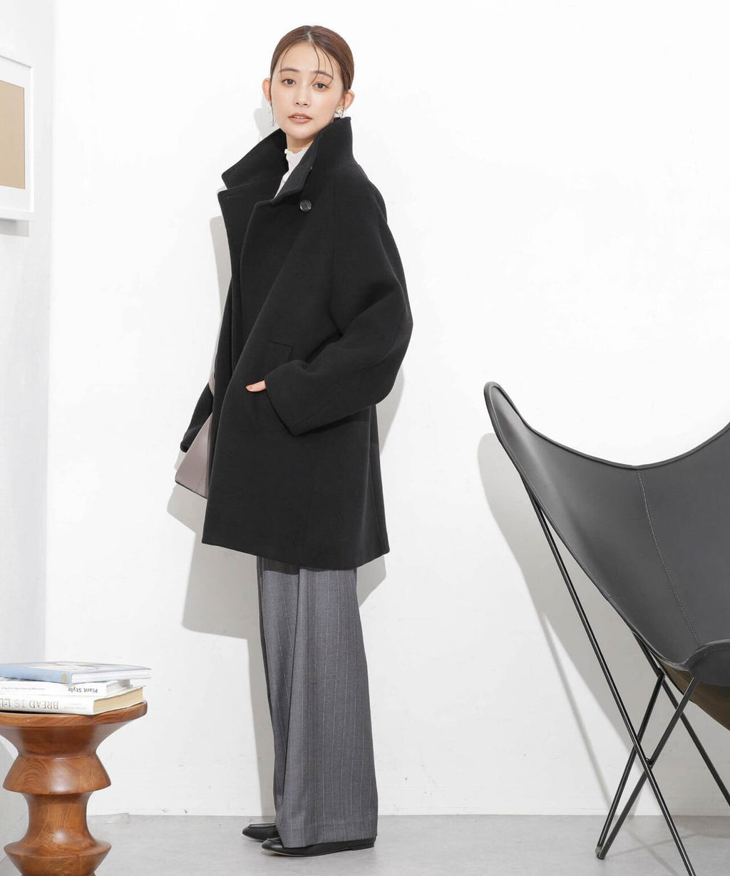 スタンドカラーコート