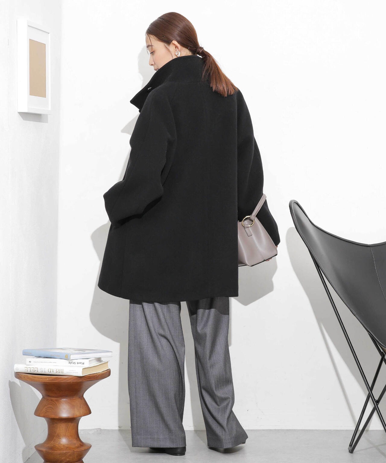 スタンドカラーコート