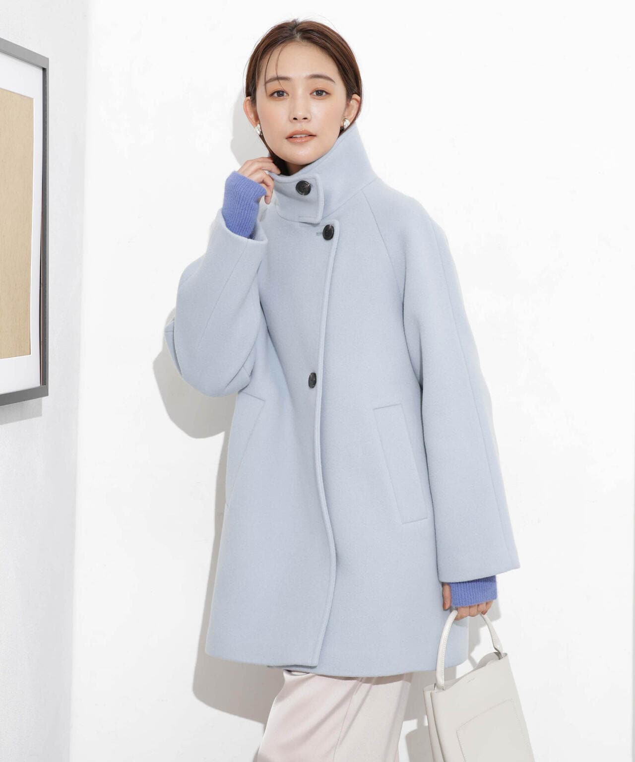 スタンドカラーコート