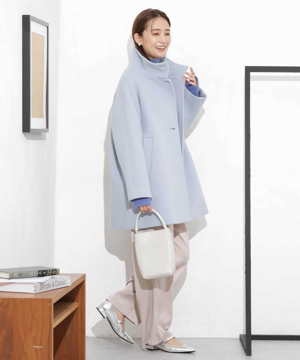 スタンドカラーコート