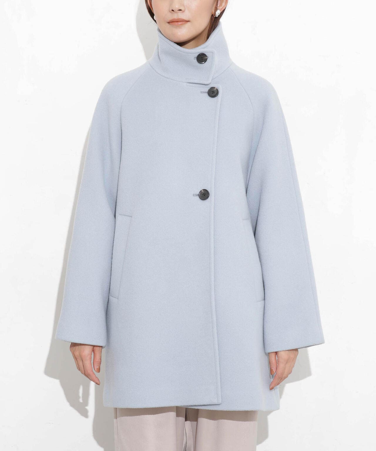 スタンドカラーコート
