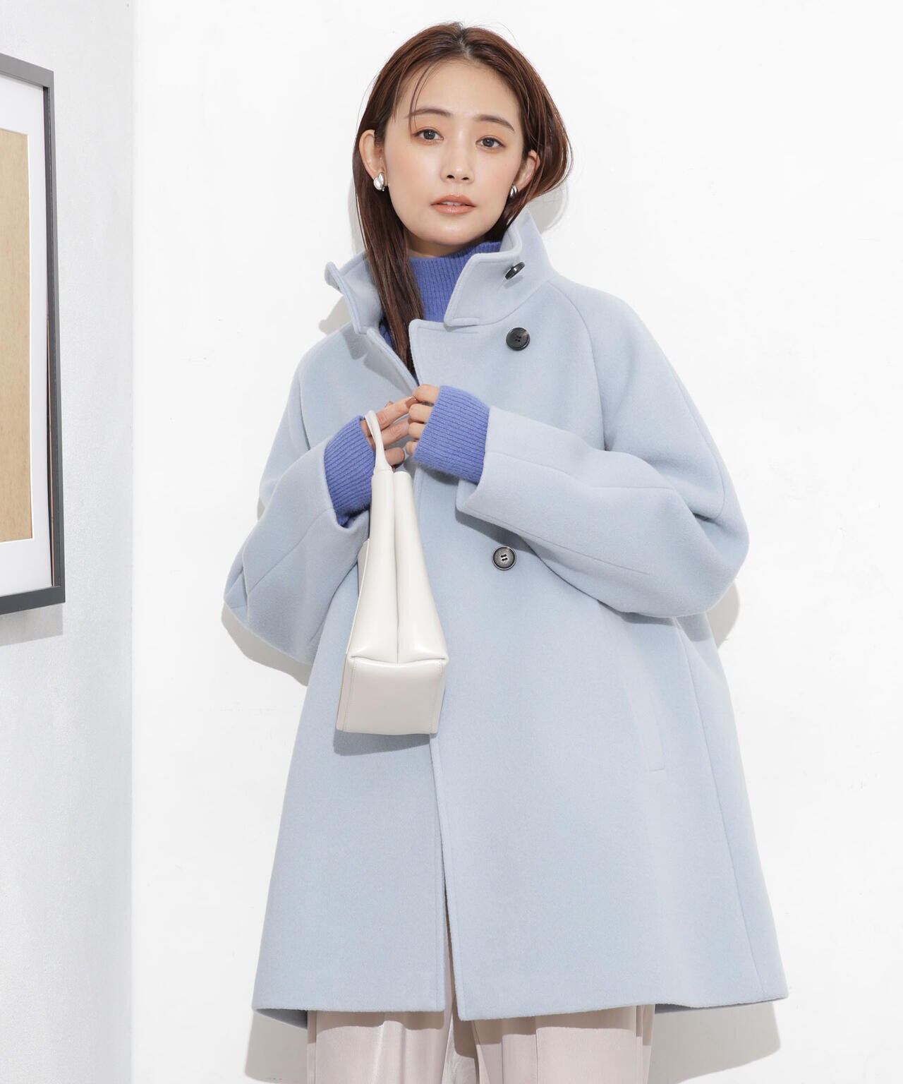 スタンドカラーコート