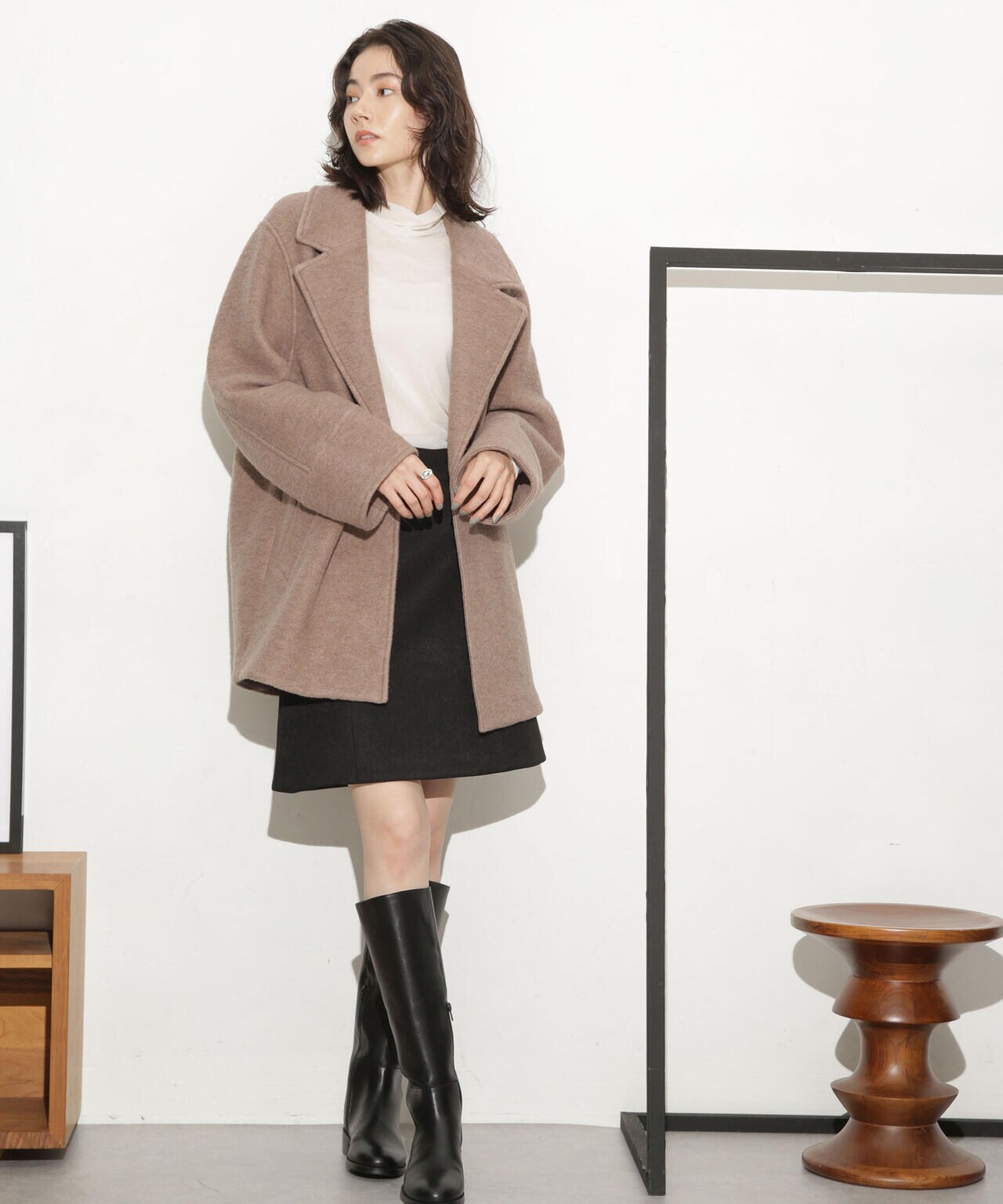 スライバーミドル丈コート