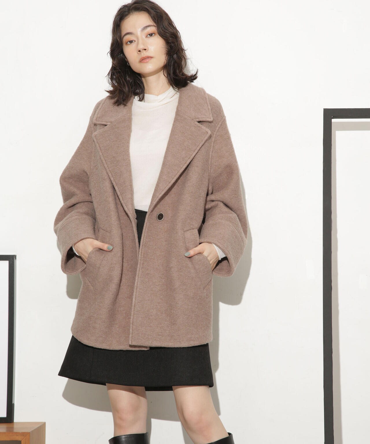 スライバーミドル丈コート