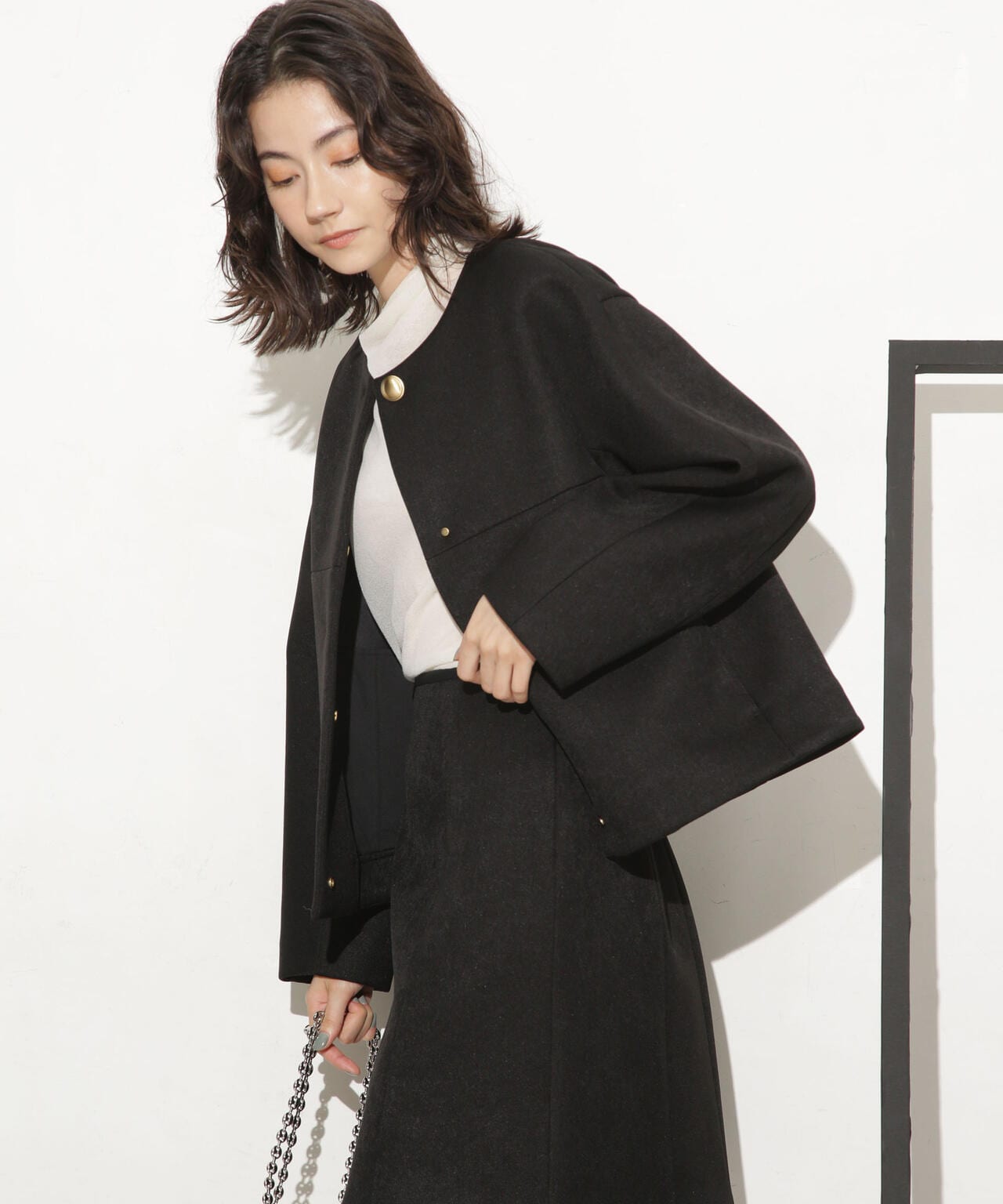 ボンディングノーカラーコート(セットアップ可)