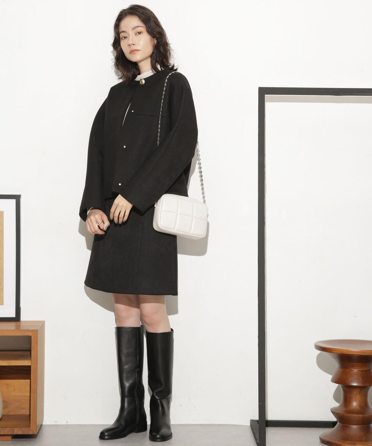 ボンディングノーカラーコート(セットアップ可)