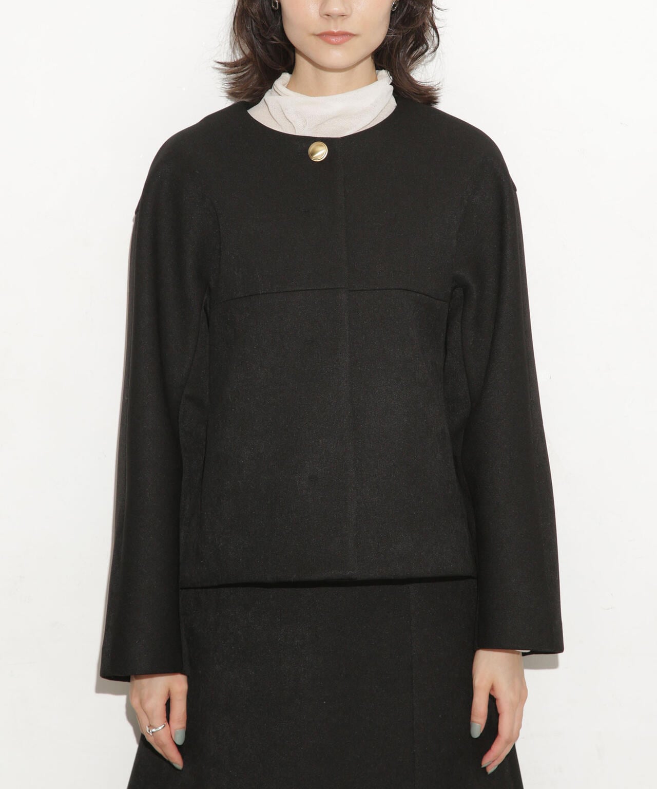 ボンディングノーカラーコート(セットアップ可)