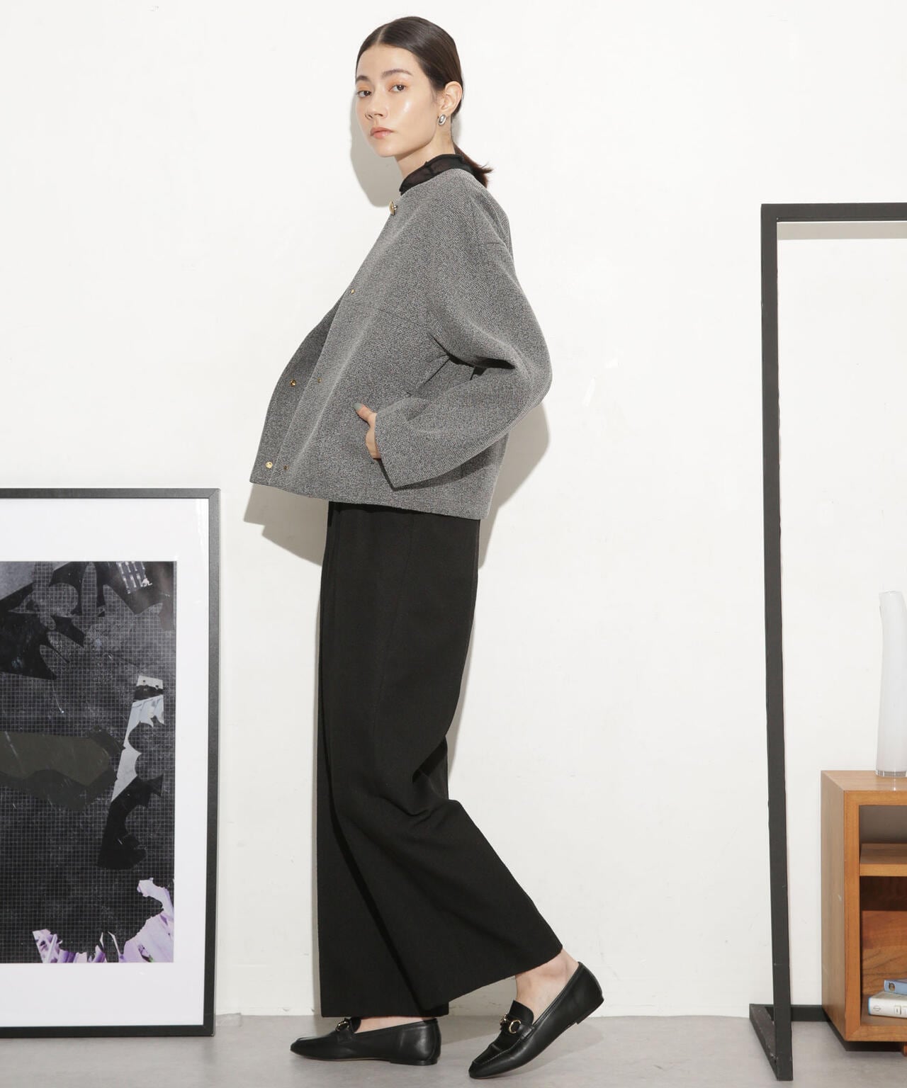 ボンディングノーカラーコート(セットアップ可)