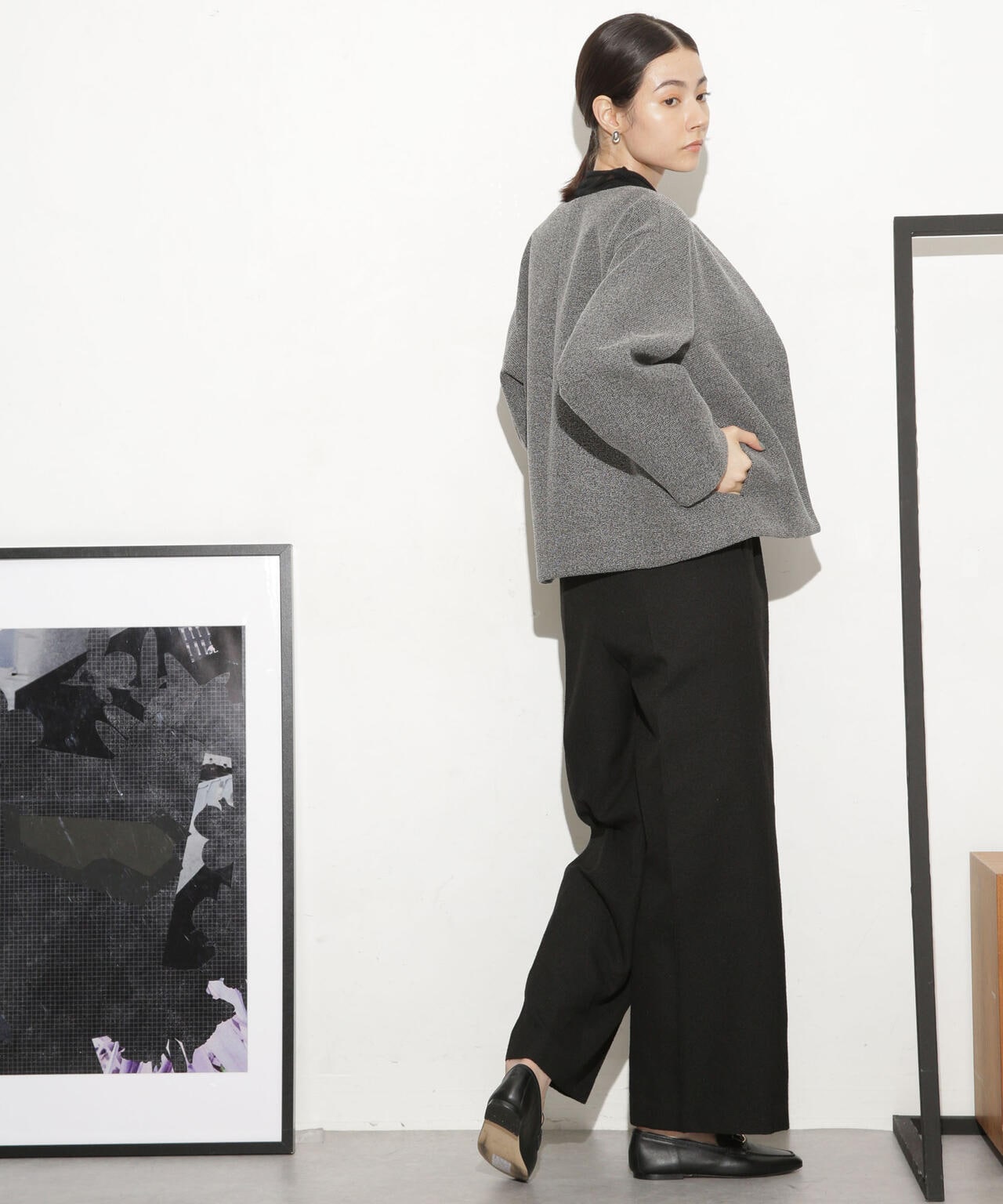 ボンディングノーカラーコート(セットアップ可)