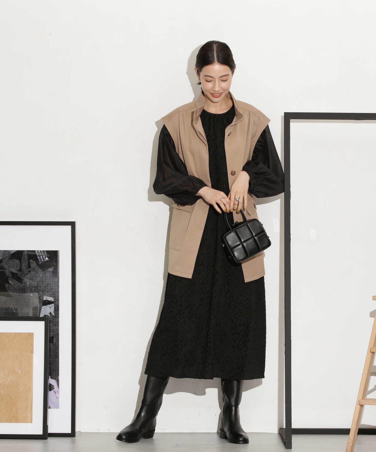 ベルト付きスタンドベスト