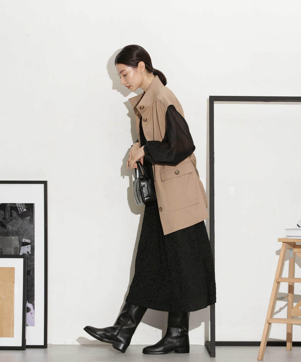 ベルト付きスタンドベスト