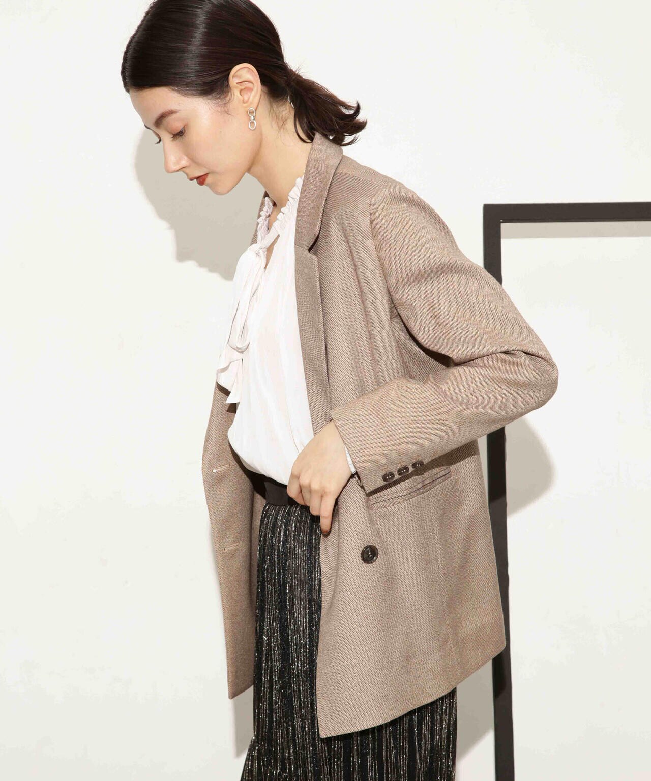 ツイードダブルジャケット(セットアップ可)