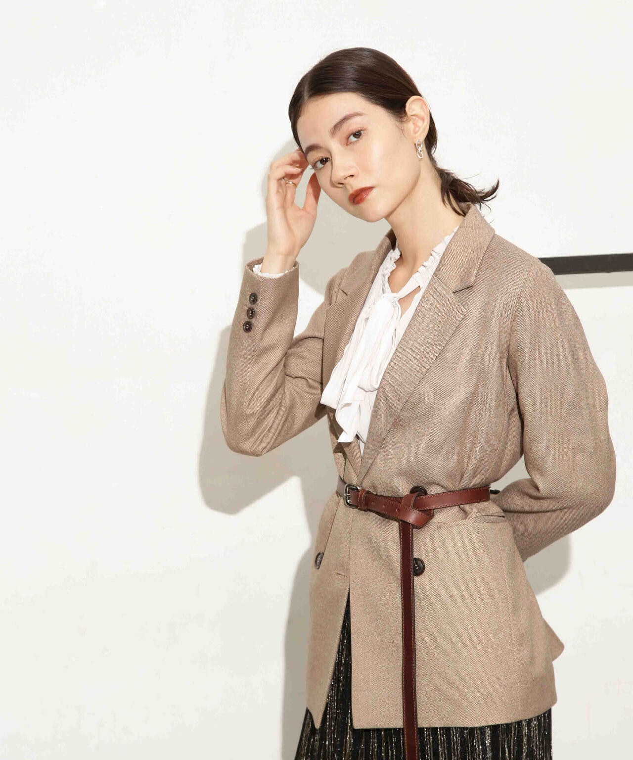 ツイードダブルジャケット(セットアップ可)