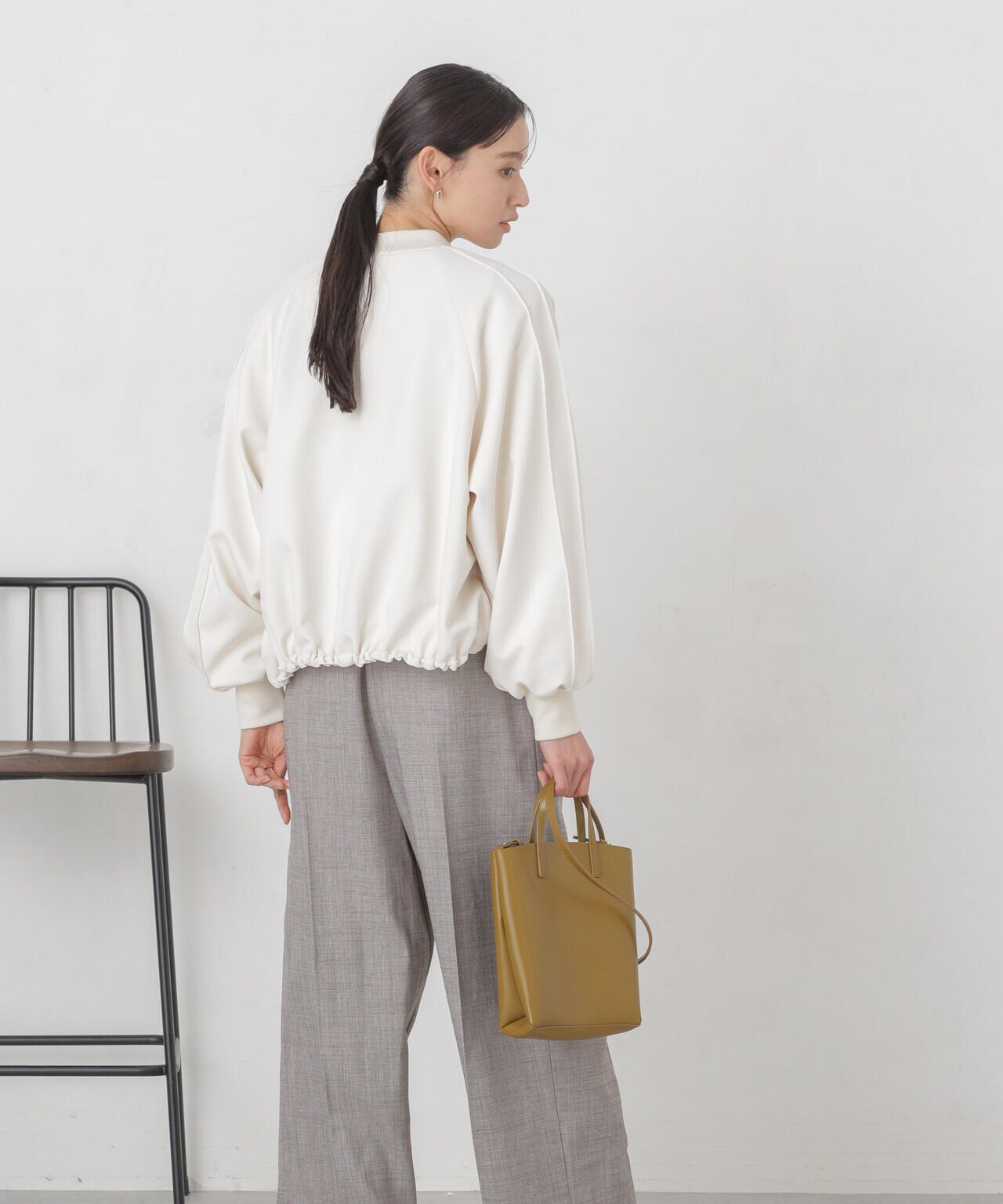 ダブルクロスリブブルゾン