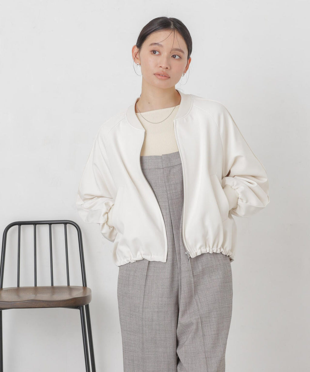 ダブルクロスリブブルゾン