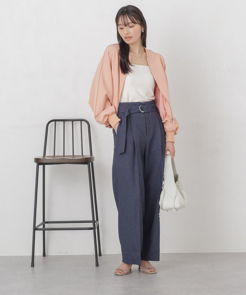 ダブルクロスリブブルゾン