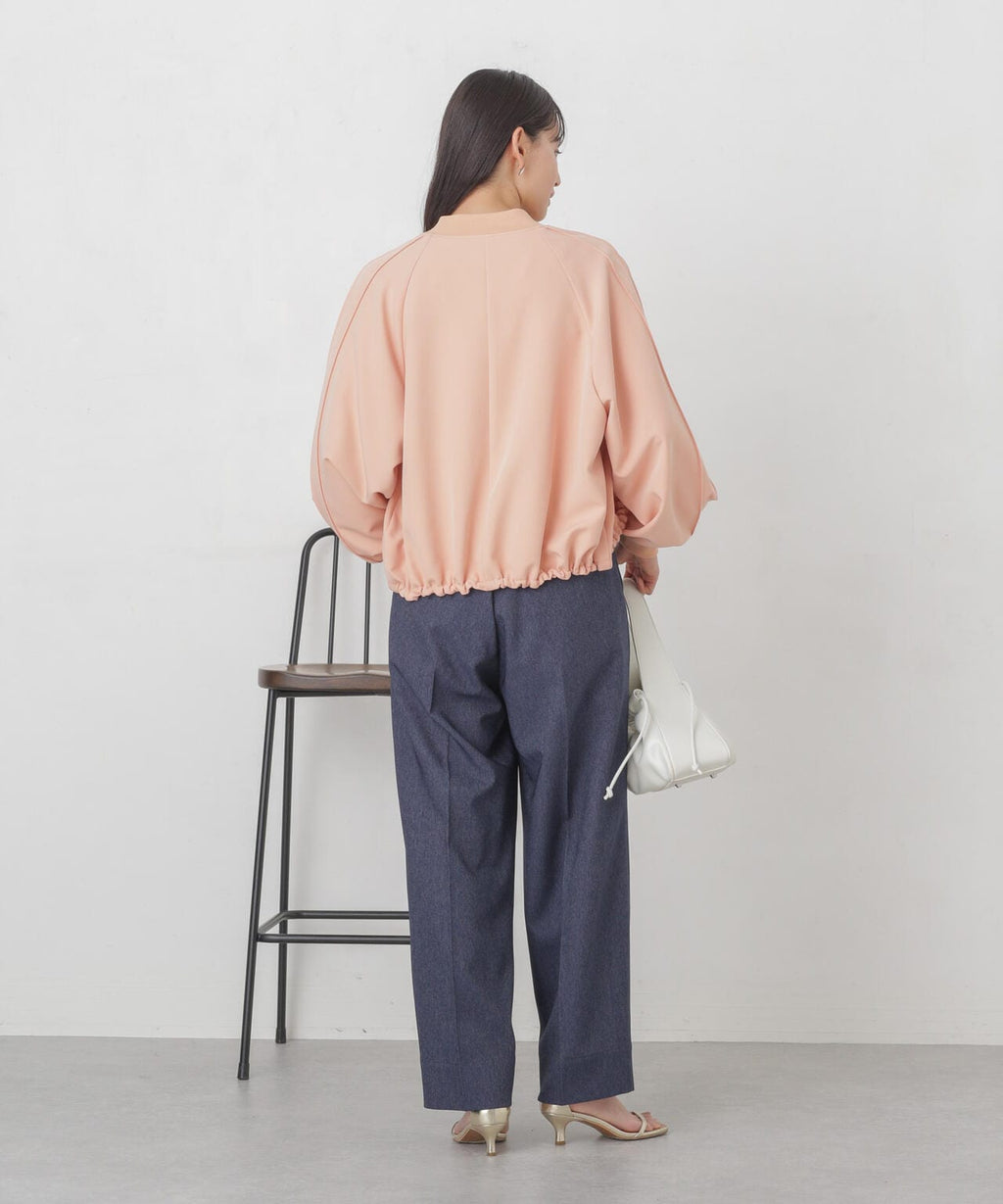 ダブルクロスリブブルゾン