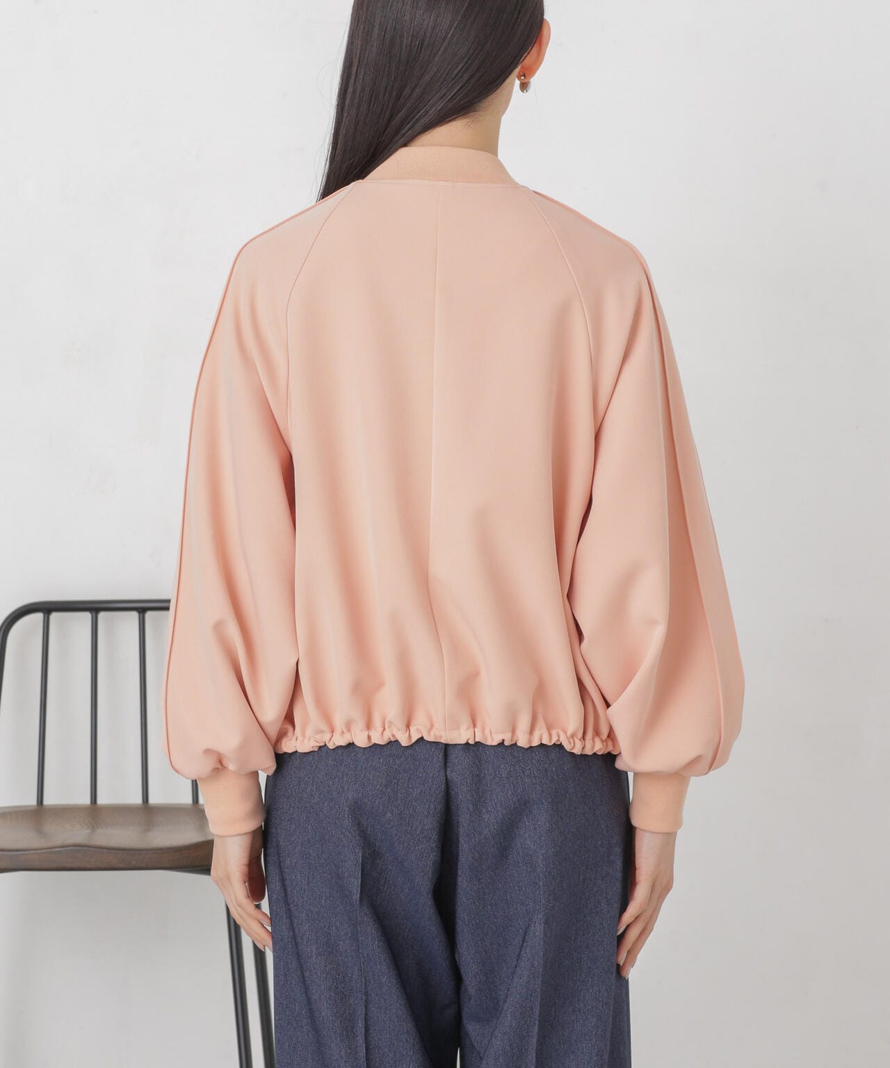 ダブルクロスリブブルゾン