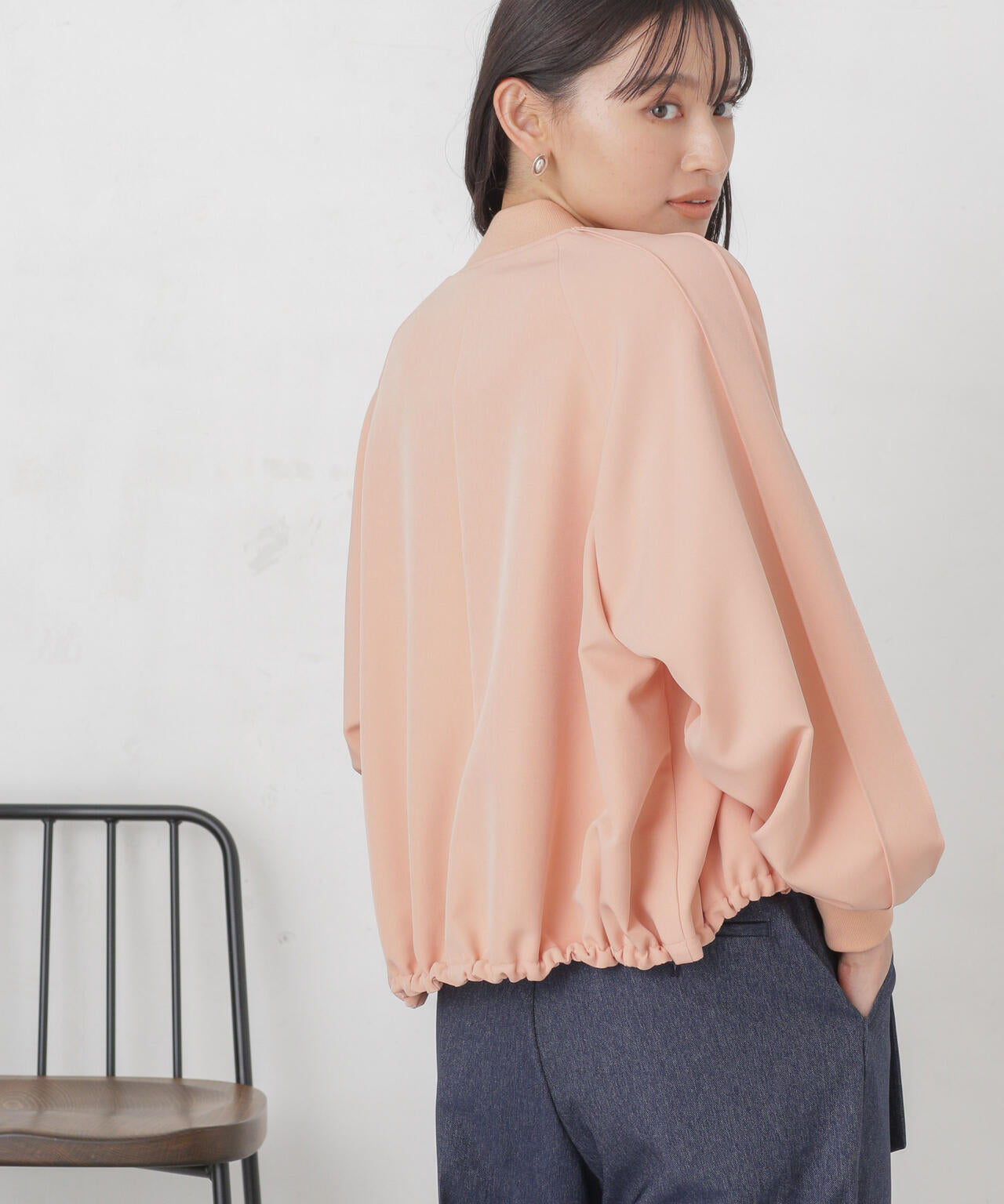 ダブルクロスリブブルゾン