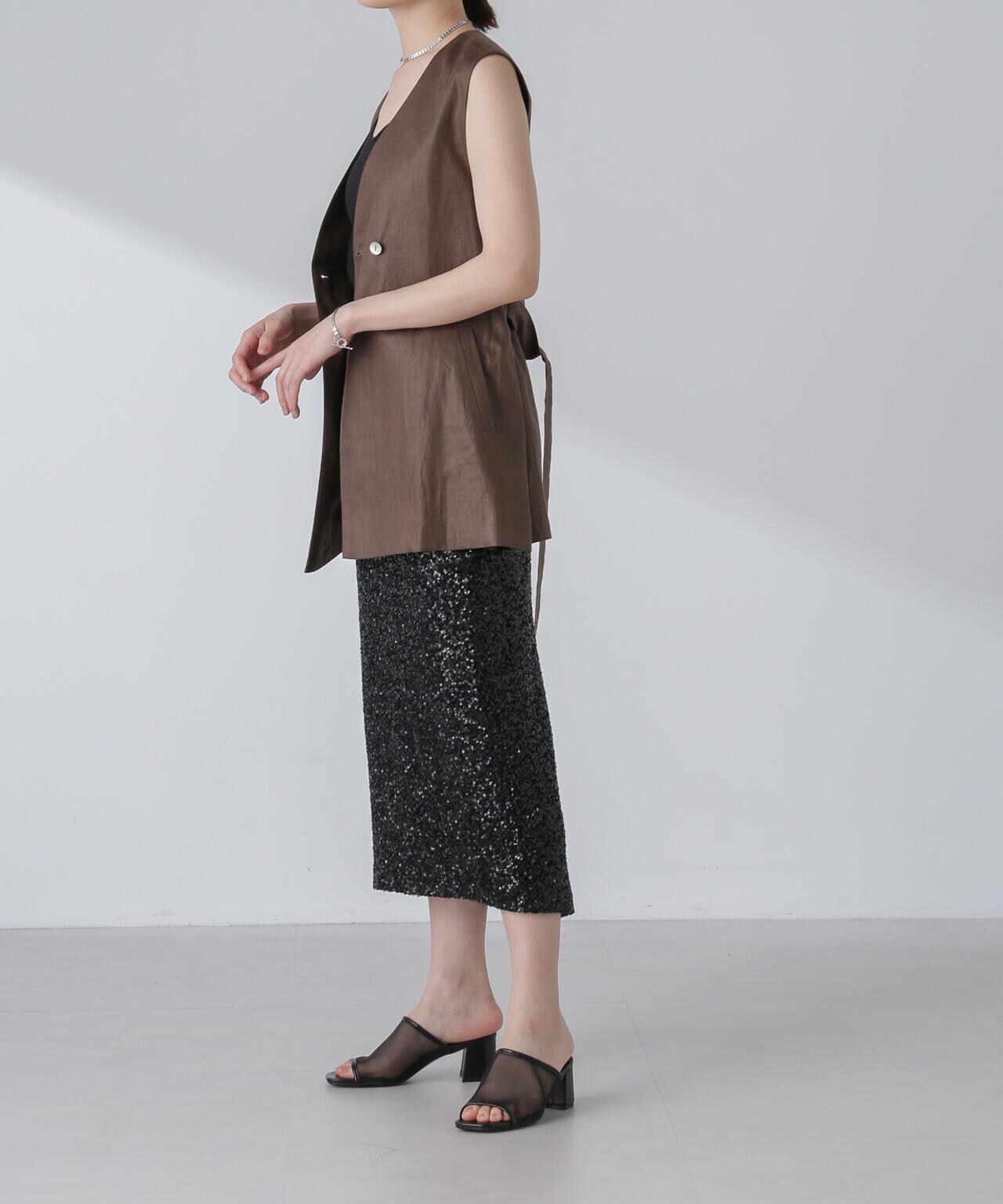 ベルト付リネンジレ(セットアップ可)