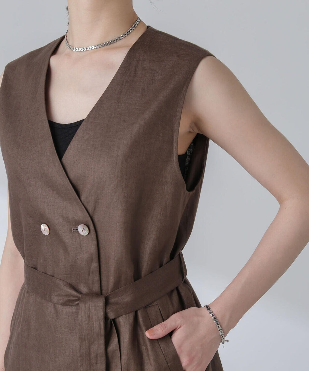 ベルト付リネンジレ(セットアップ可)