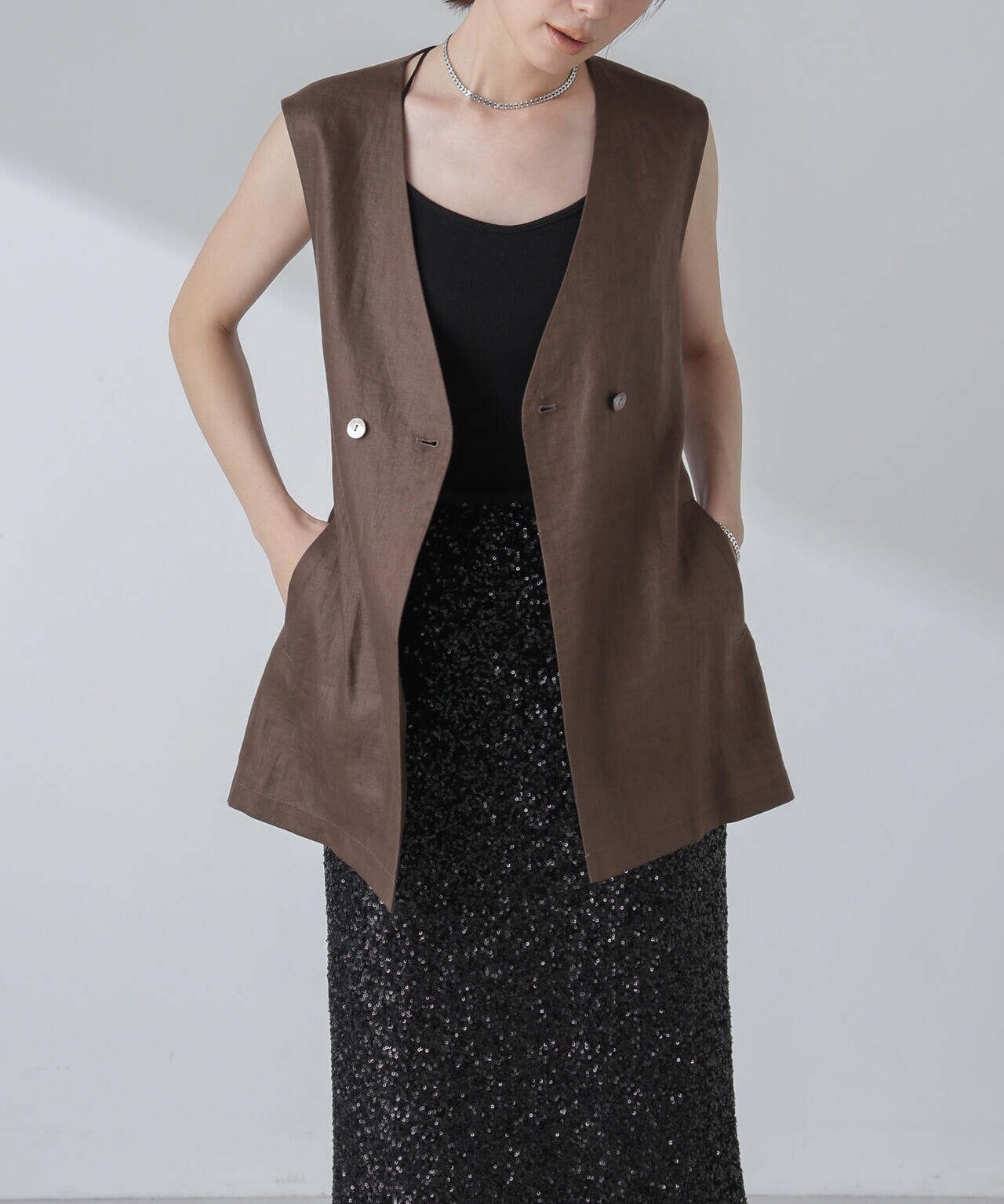 ベルト付リネンジレ(セットアップ可)