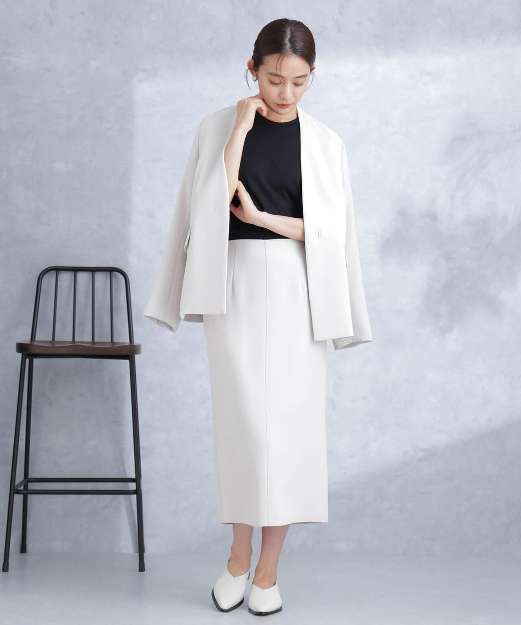 デイリーファンクション ラペルレスジャケット(セットアップ可）