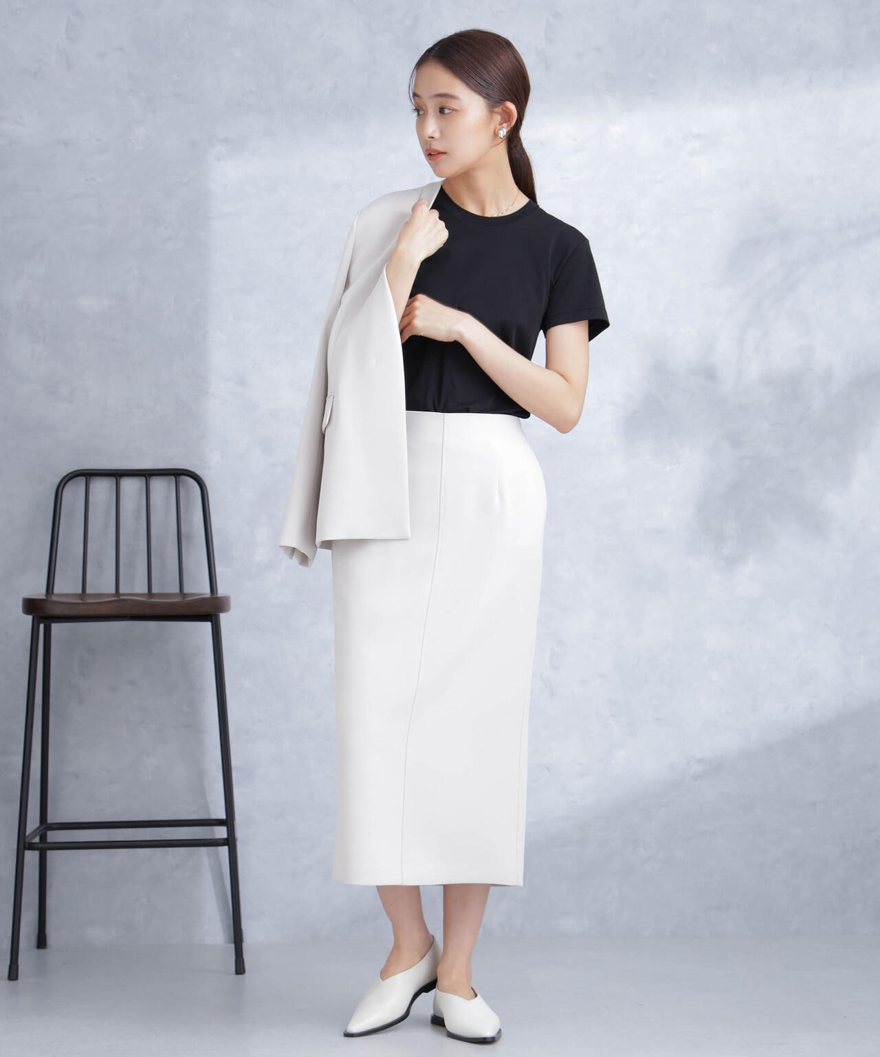 デイリーファンクション ラペルレスジャケット(セットアップ可）