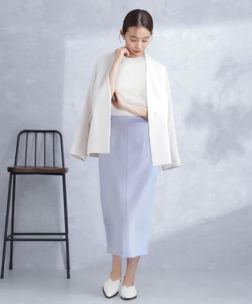 デイリーファンクション ラペルレスジャケット(セットアップ可）