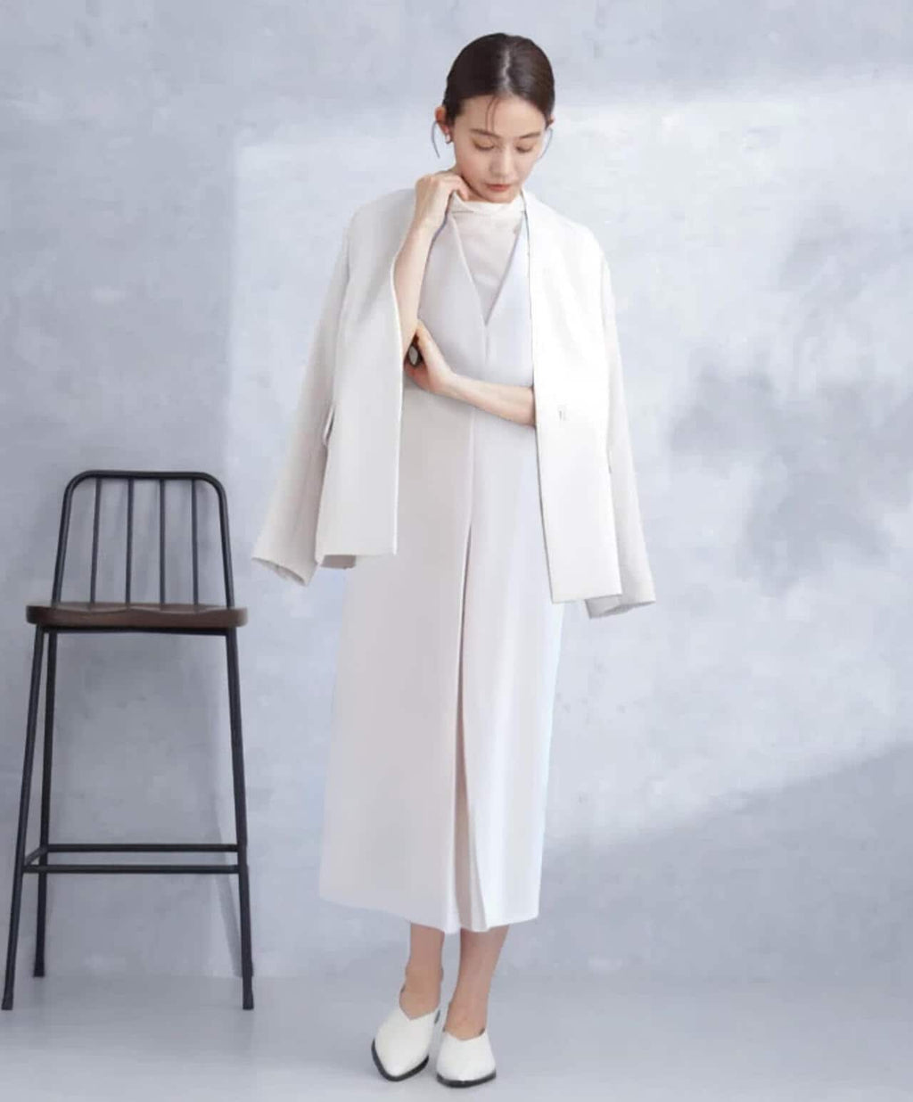 デイリーファンクション ラペルレスジャケット(セットアップ可）