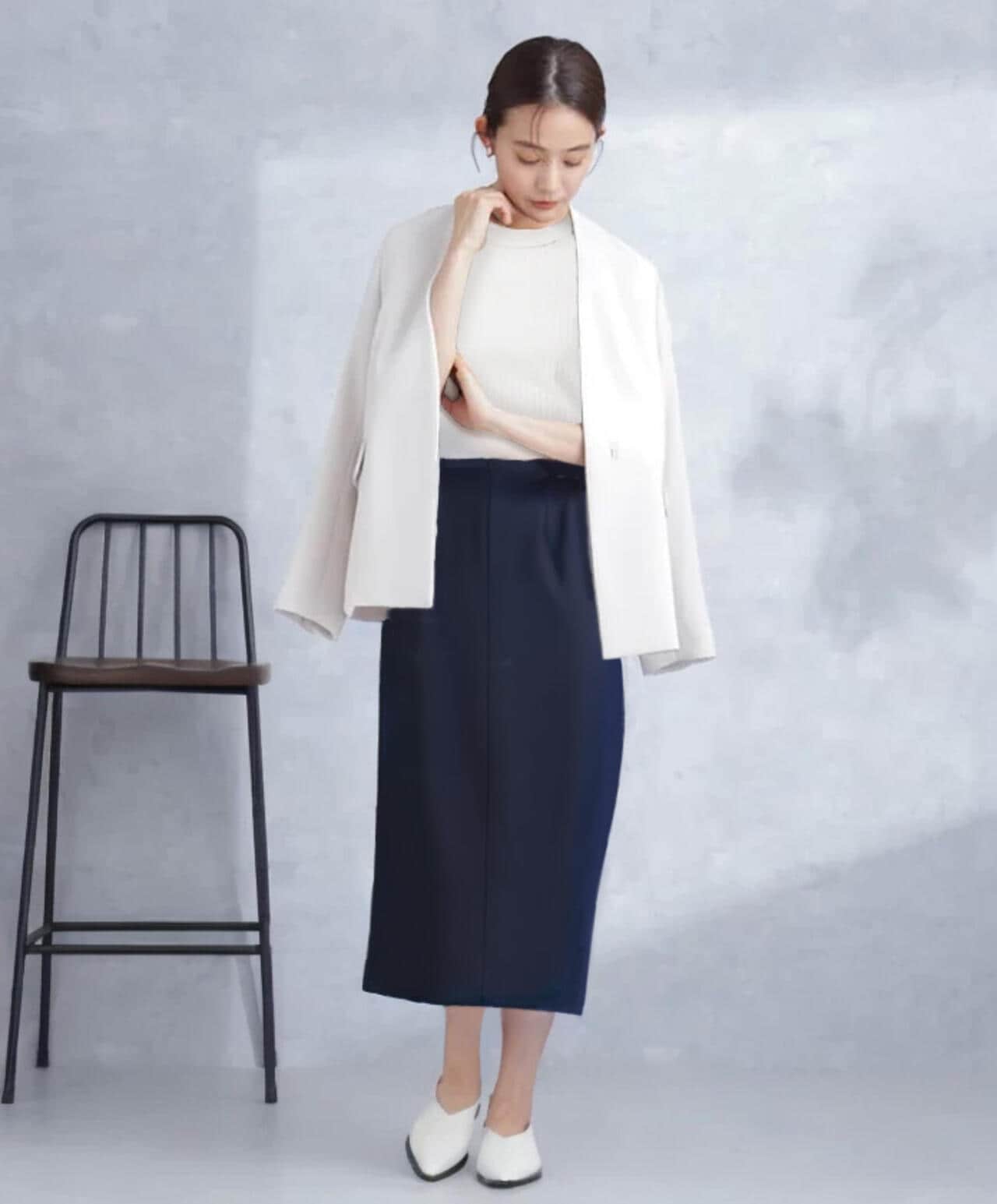 デイリーファンクション ラペルレスジャケット(セットアップ可）