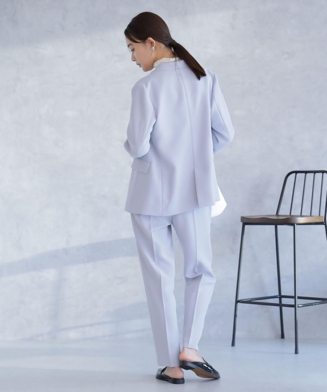 デイリーファンクション ラペルレスジャケット(セットアップ可）