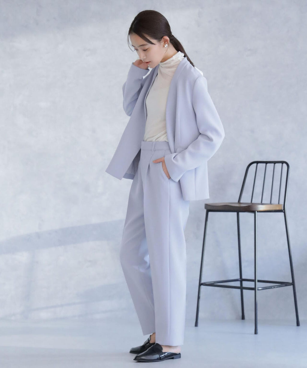 デイリーファンクション ラペルレスジャケット(セットアップ可）