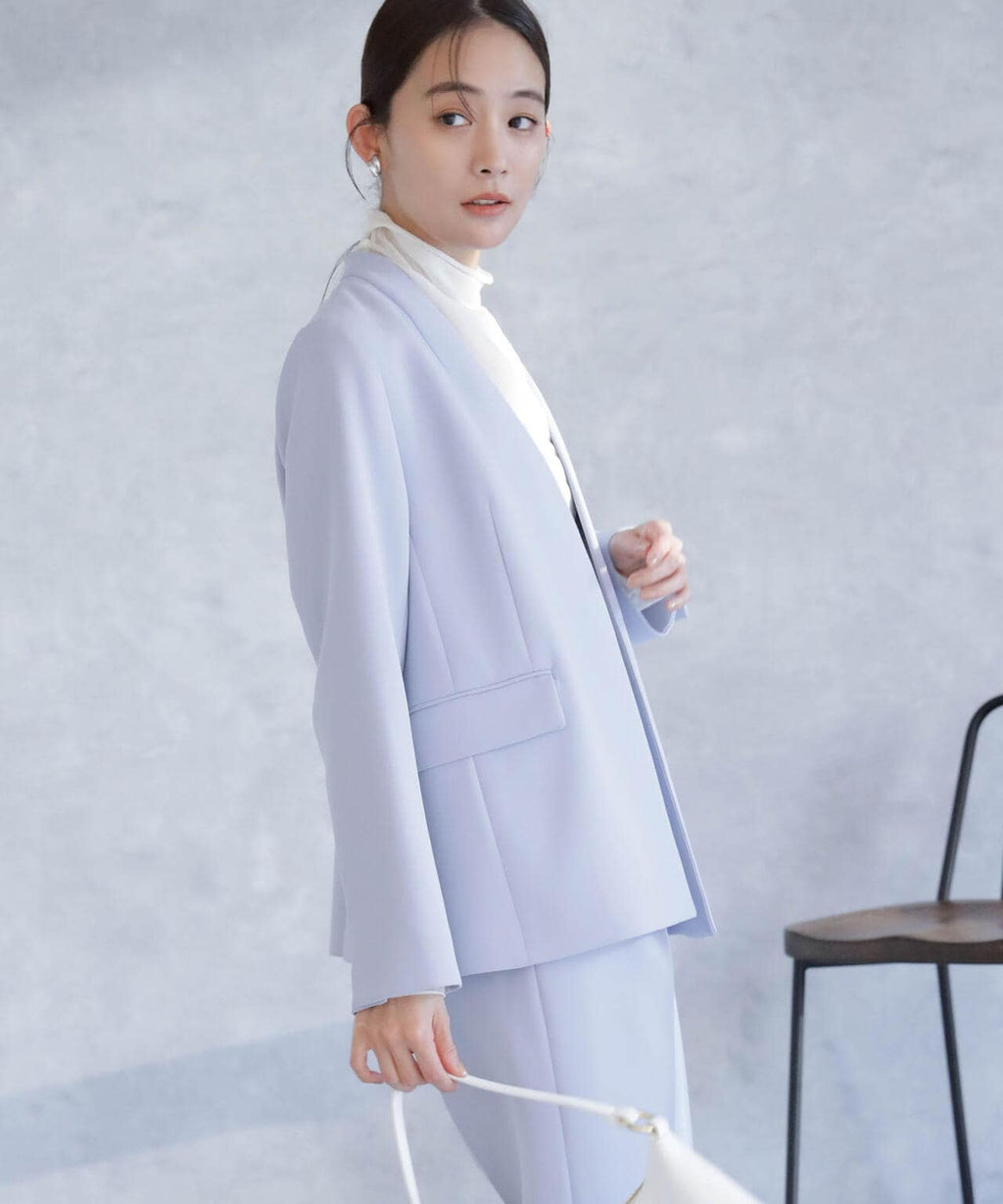 デイリーファンクション ラペルレスジャケット(セットアップ可）