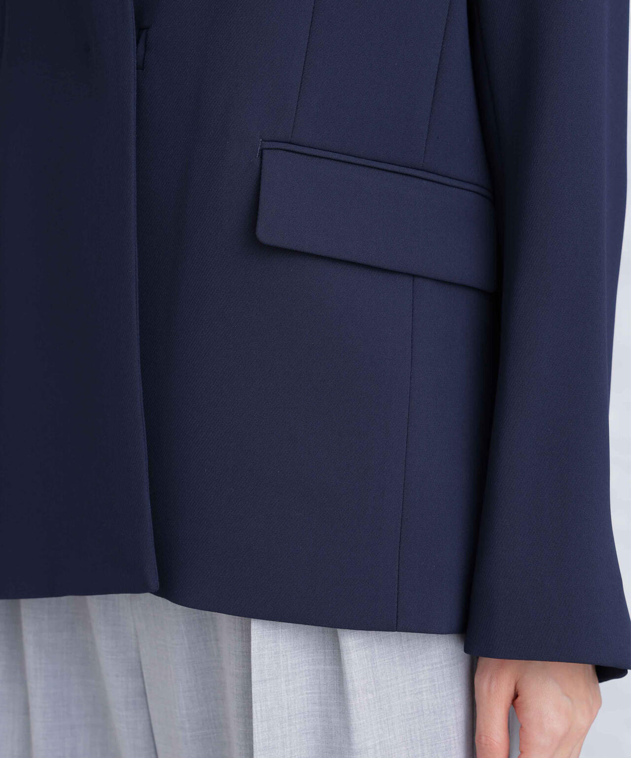 デイリーファンクション ラペルレスジャケット(セットアップ可）