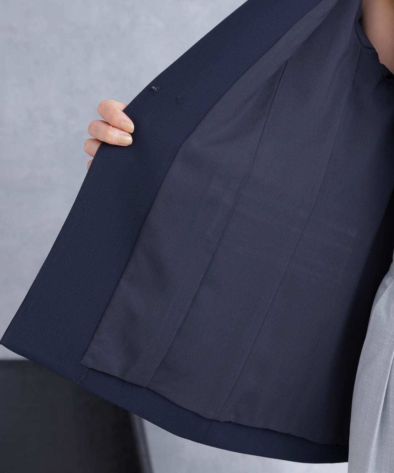 デイリーファンクション ラペルレスジャケット(セットアップ可）