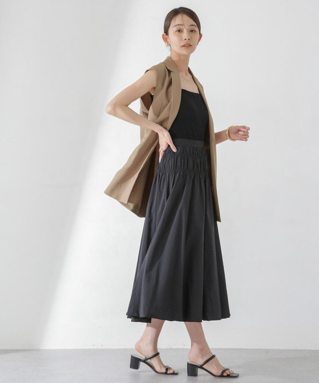 <洗濯機使用可><ノンアイロン>メランジドライ テーラードジレ(セットアップ可)