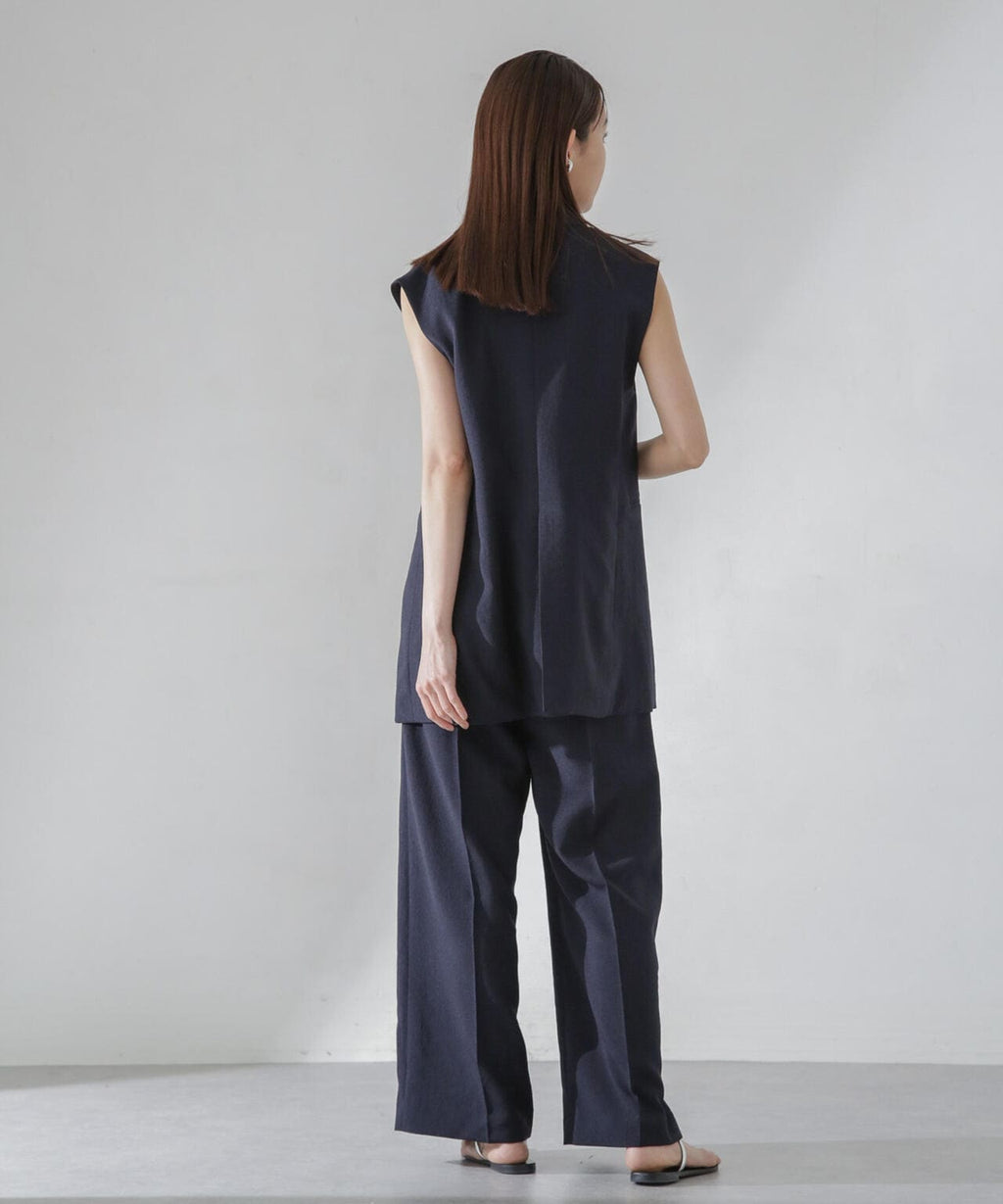 <洗濯機使用可><ノンアイロン>メランジドライ テーラードジレ(セットアップ可)