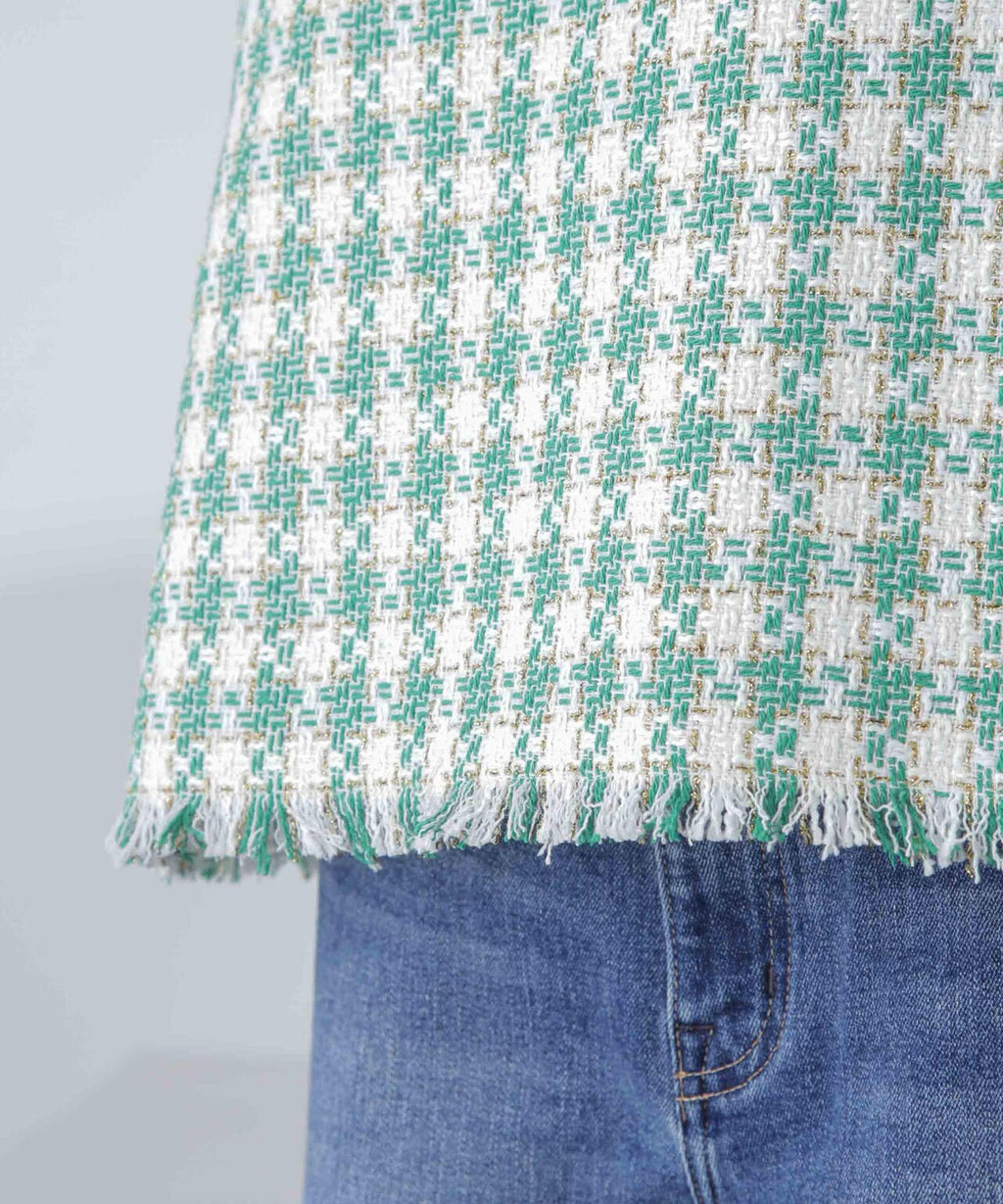 ラメファンシーツイード ショートジレ