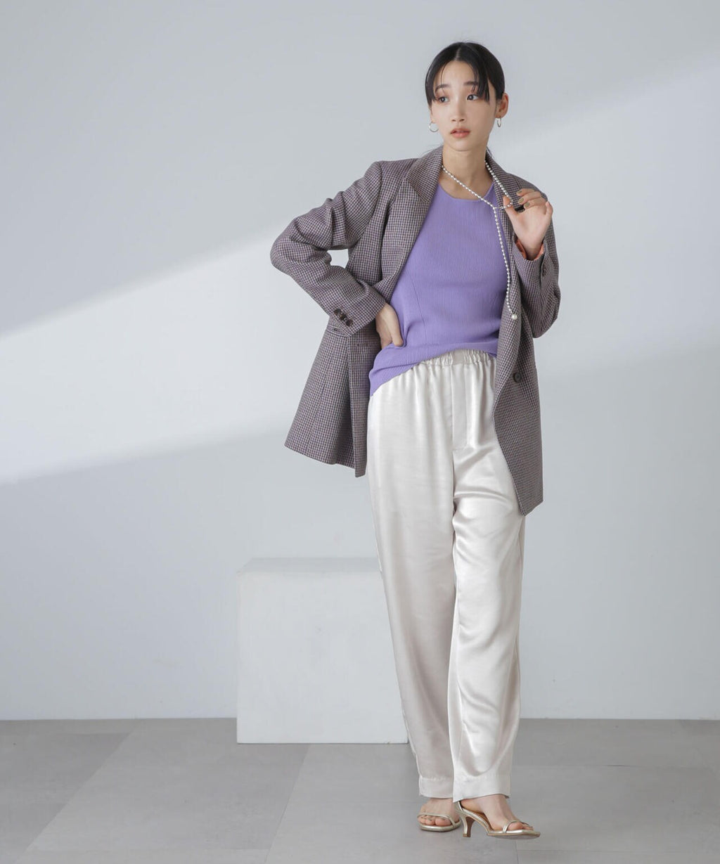 ツイルチェック ダブルブレストジャケット