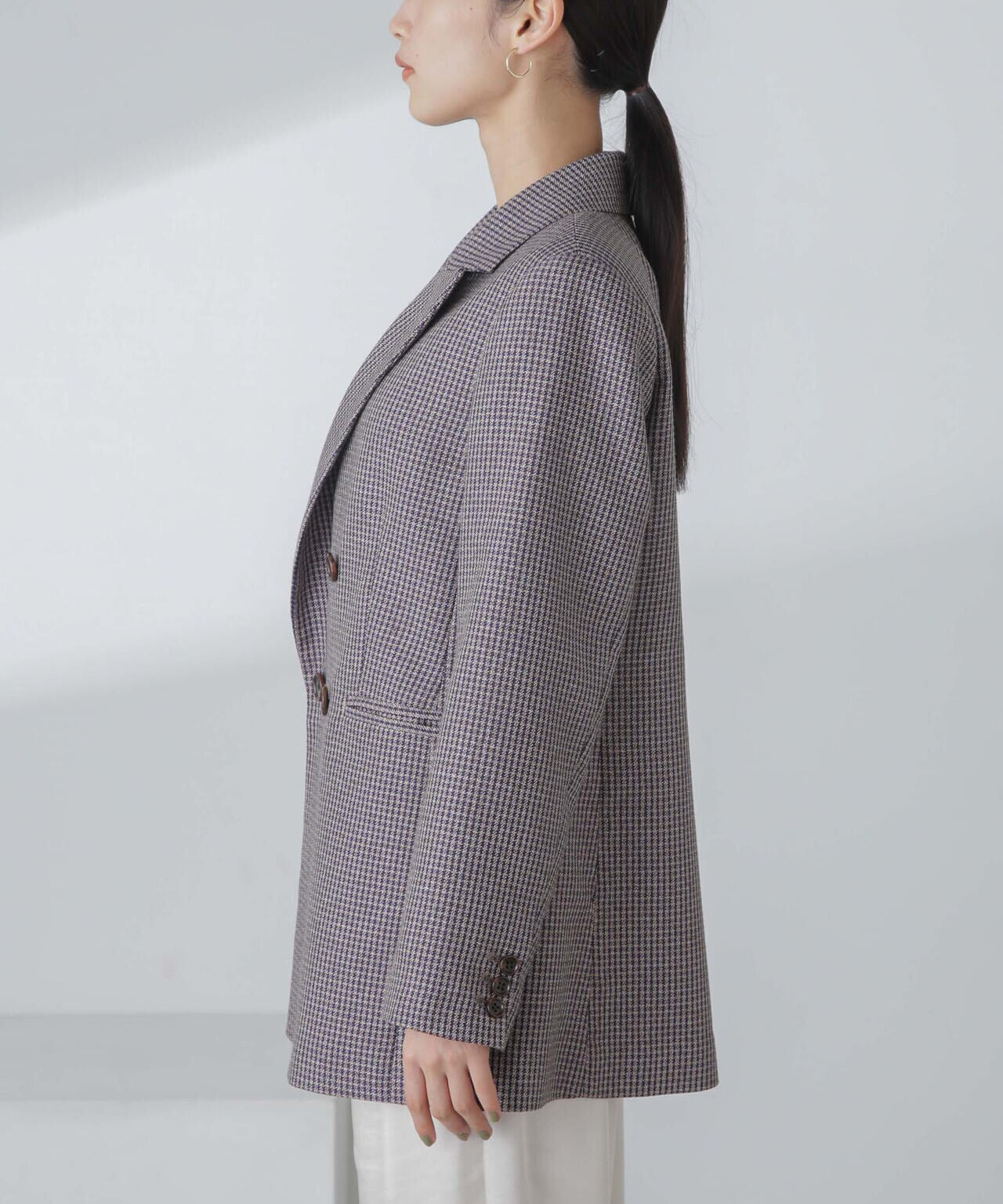 ツイルチェック ダブルブレストジャケット