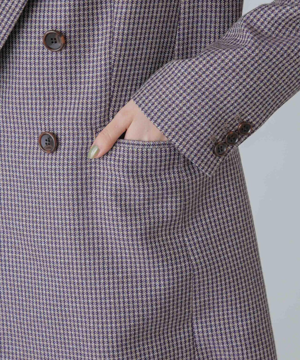 ツイルチェック ダブルブレストジャケット