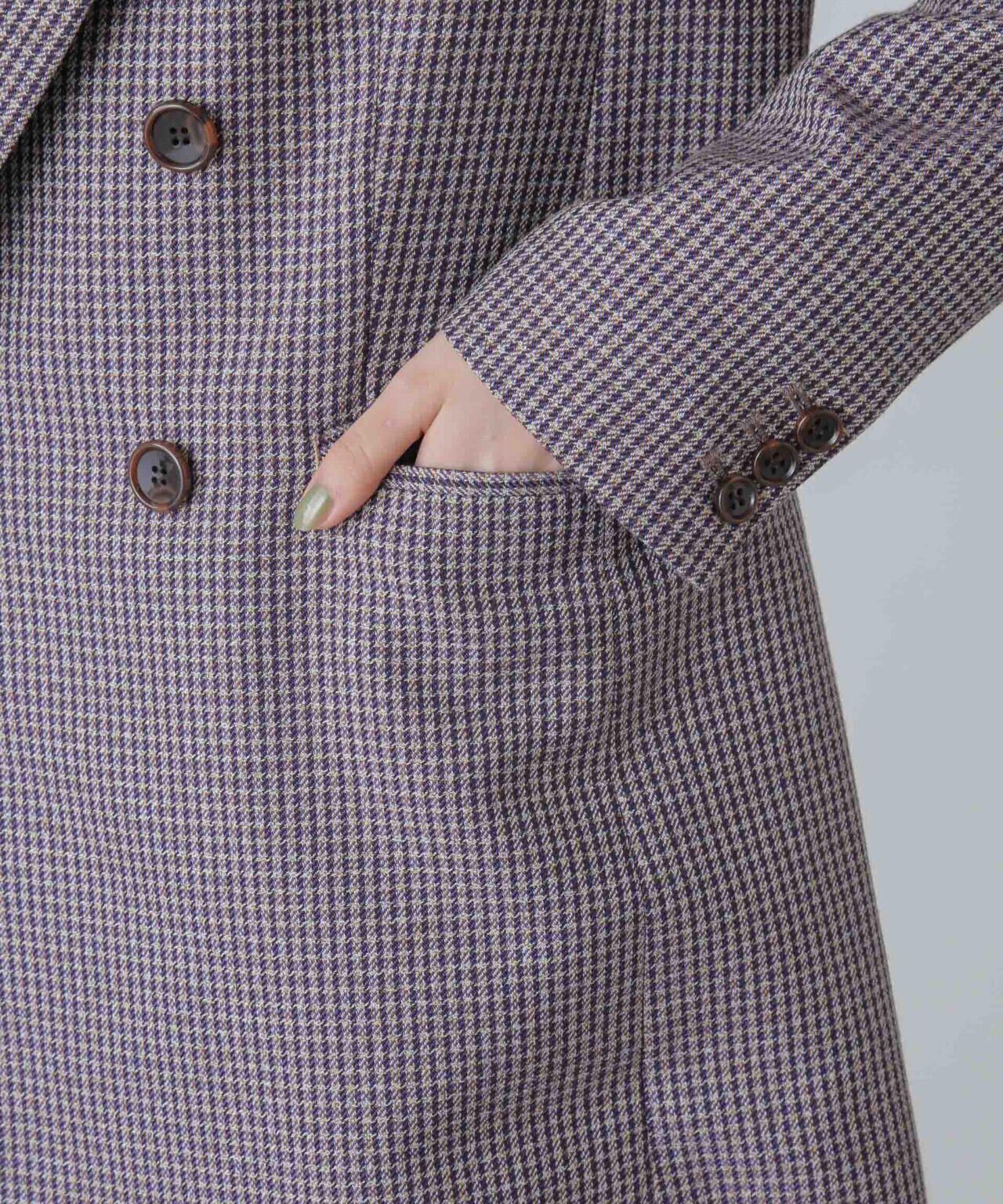 ツイルチェック ダブルブレストジャケット