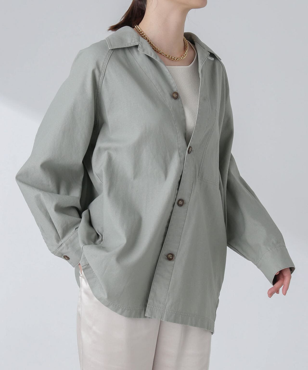 コットンシャツジャケット