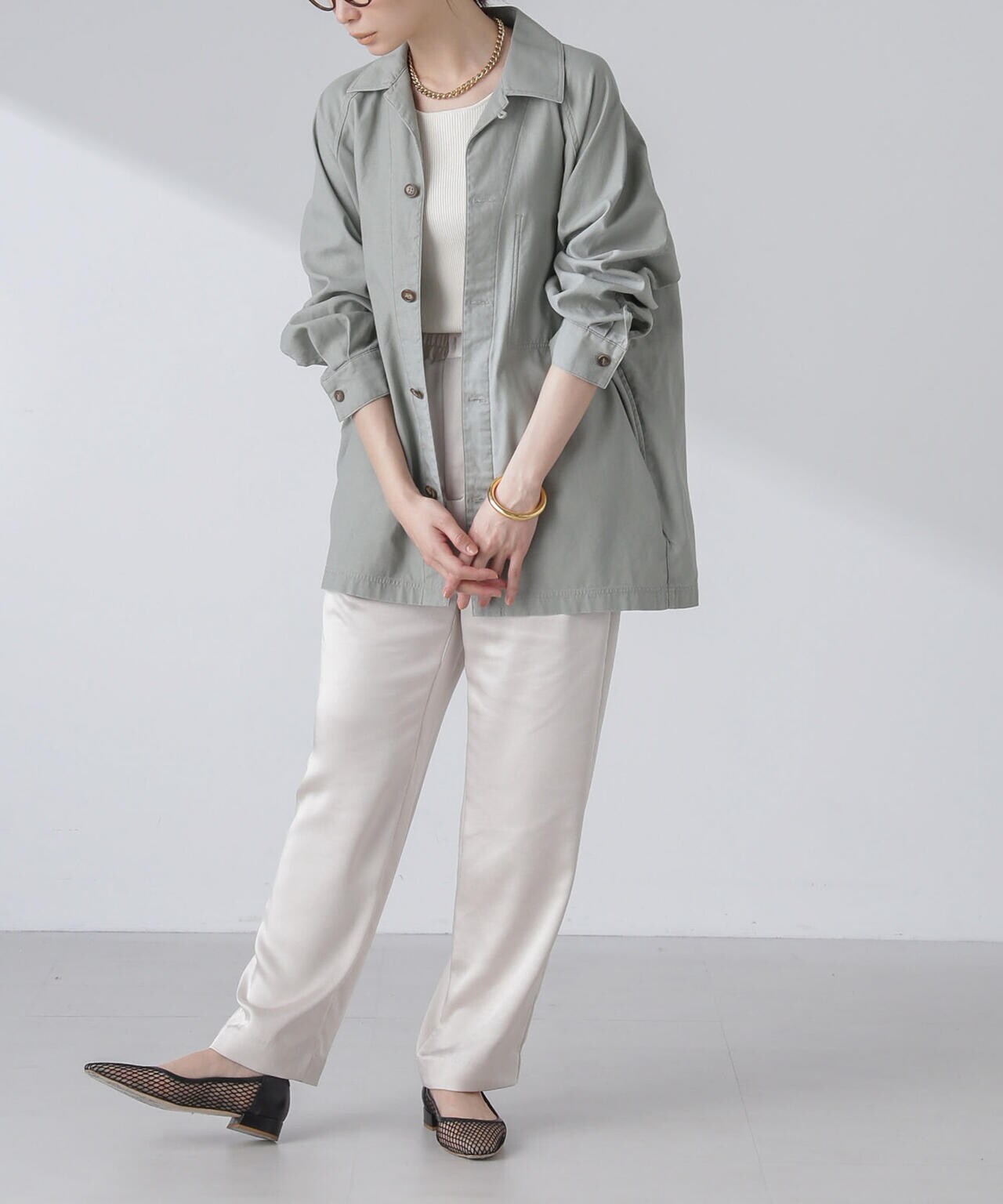 コットンシャツジャケット