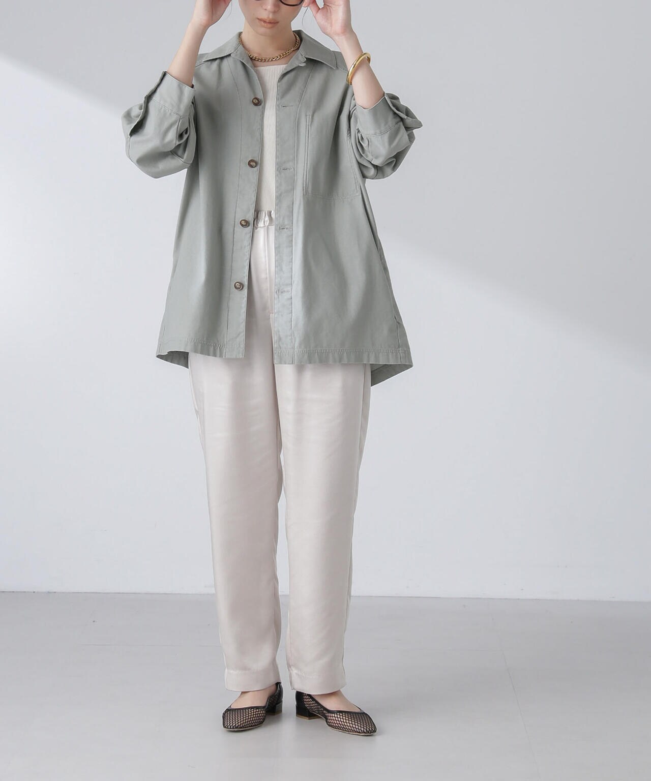 コットンシャツジャケット